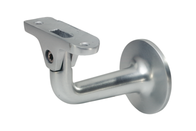 KWS Handrail support 4515 in finish 31 (aluminium, KWS 1 silver anodised) with 25 mm radius