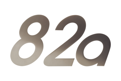 KWS House numbers 3828, 3822 and 382a in finish 82 (stainless steel, matte)