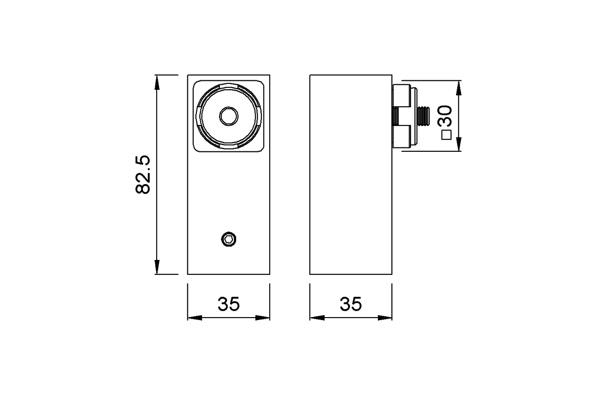 Product drawing KWS End support 8702