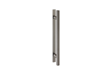 KWS Pair of door handles 8146 in finish 35 (aluminium, stainless steel effect anodised)