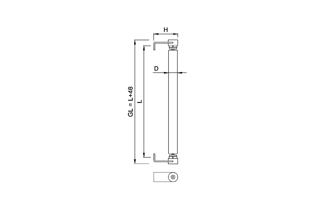 Product drawing KWS Door handle 8011 / 8381 / 8161