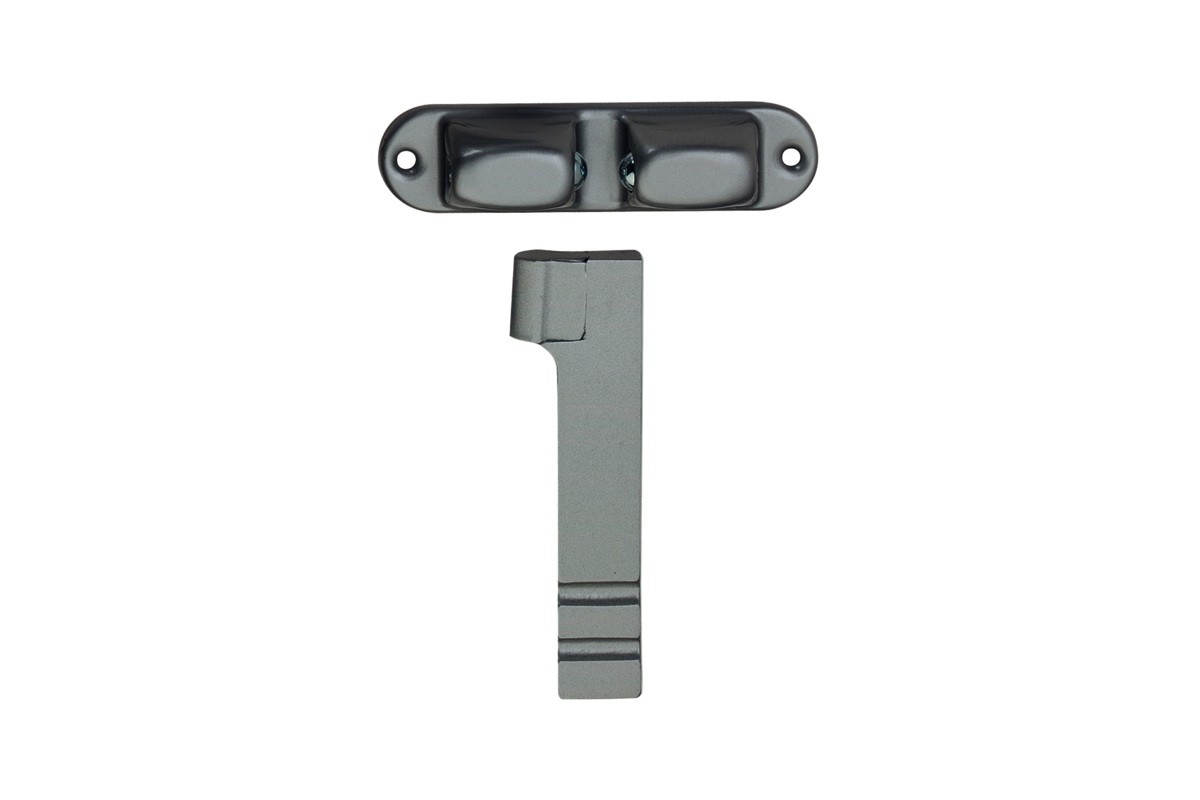 KWS Door holder 1057 in finish 02 (aluminium, silver stove-enamelled)