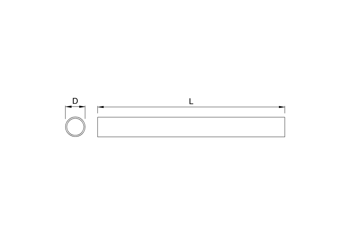 Product drawing KWS Tube 8808