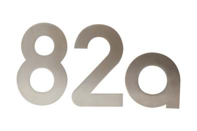 KWS House numbers 3818, 3812 und 381a in finish 82 (stainless steel, matte)