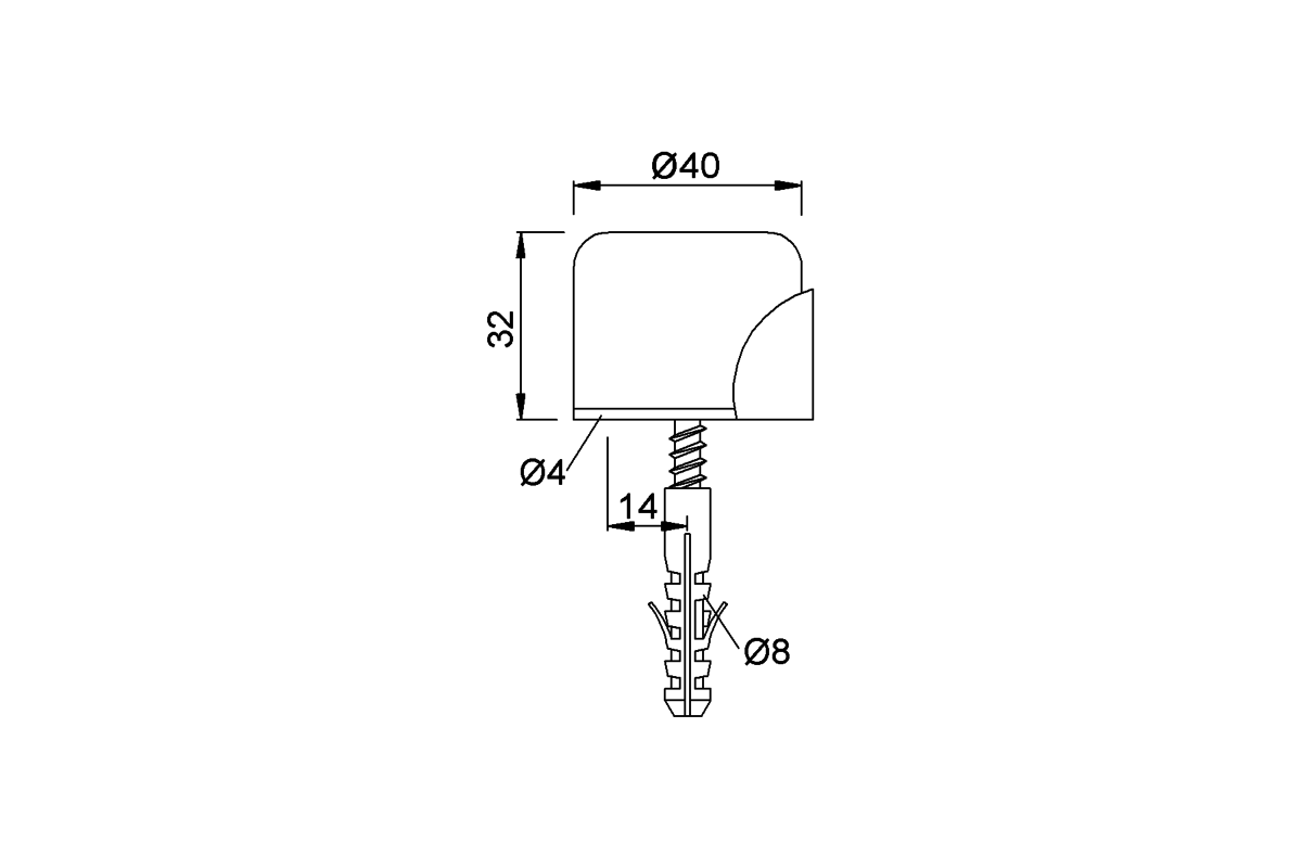 Product drawing KWS Door buffer 2015