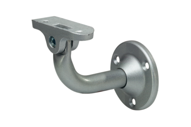 KWS Handrail support 4512 in finish 02 (steel, silver stove-enamelled) with 25 mm radius