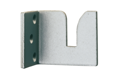 KWS angled strike plate 6531 for lovkinh handle in finish 02 (steel, silver stove-enamelled) for right door