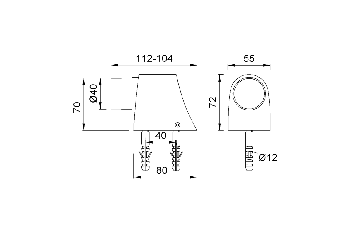 Produktzeichnung KWS Türpuffer 2124