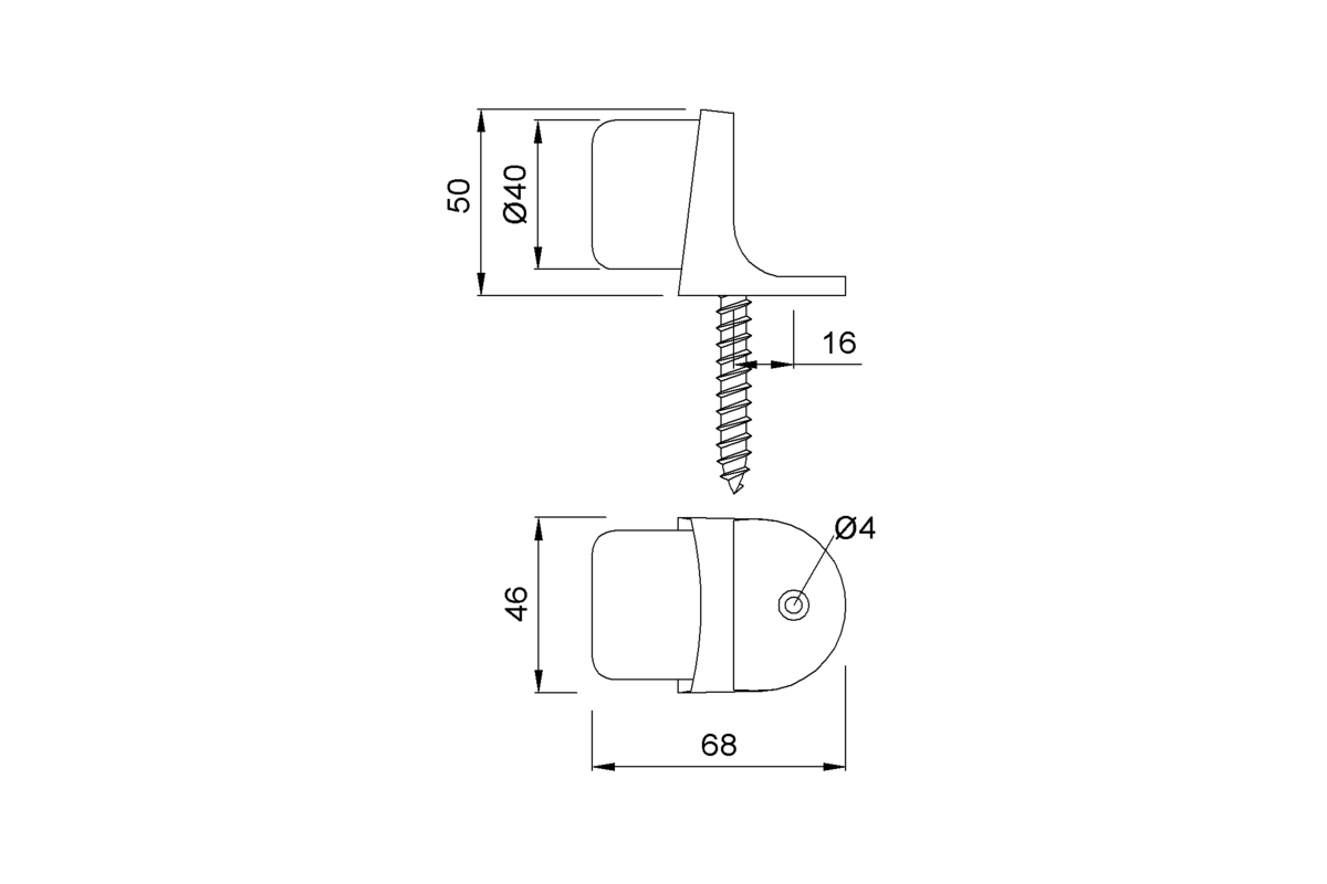 Product drawing KWS Door buffer 2022