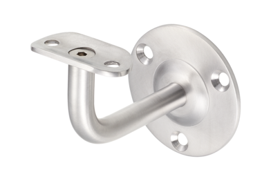 KWS Handrail support 4602 in finish 82 (stainless steel, matte) with 25 mm radius