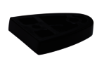KWS Shim 2590 for door buffer in finish 73 (aluminium, black matte powder-coated)