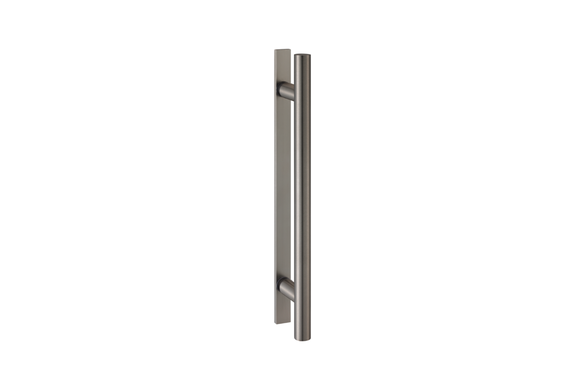 KWS Pair of door handles 8146 in finish 35 (aluminium, stainless steel effect anodised)