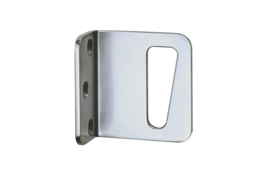 KWS angled strike plate 6538 for locking handle in finish 82 (stainless steel, matte) for right door