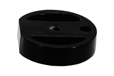 KWS Shim 2559 for door buffer in finish 73 (aluminium, black matte powder-coated)
