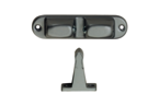 KWS Door holder 1055 in finish 02 (aluminium, silver stove-enamelled)
