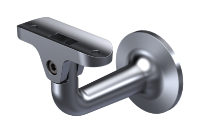 KWS Handlaufstütze 4515 in der Ausführung 31 (Aluminium, KWS 1 silberfarbig eloxiert) mit 20 mm Radius