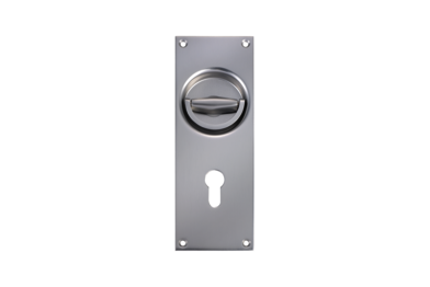 KWS Flush handle 5001 in finish 31 (aluminium, KWS 1 silver anodised) mit 72 mm PZ keyway