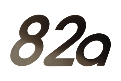 KWS House numbers 3828, 3822 and 382a in finish 82 (stainless steel, matte)