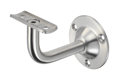 KWS Handrail support 4524 in finish 82 (stainless steel, matte) with 20 mm radius