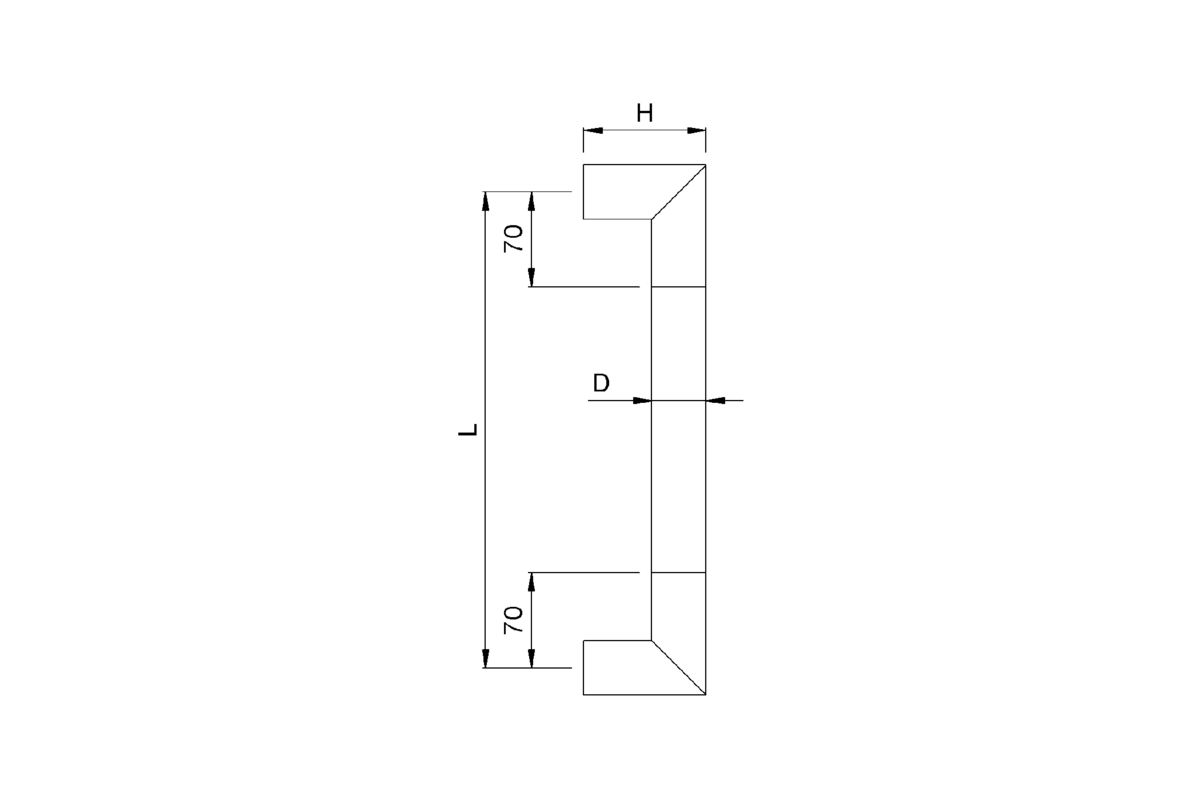 Product drawing KWS Door handle 8155 / 8157 / 8158 / 8159