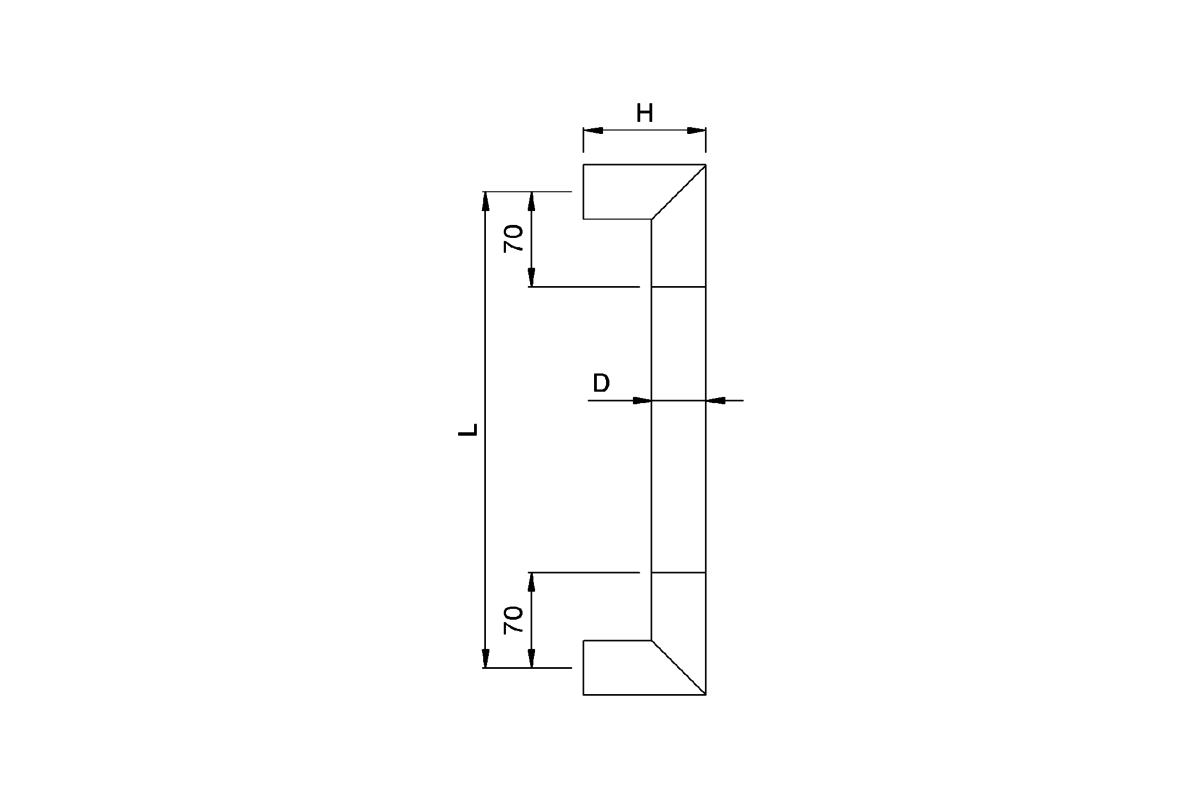 Produktzeichnung KWS Türgriff 8155 / 8157 / 8158 / 8159