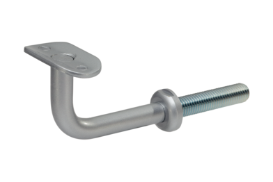 KWS Handrail support 4528 in finish 02 (steel, silver stove-enamelled) with 25 mm radius