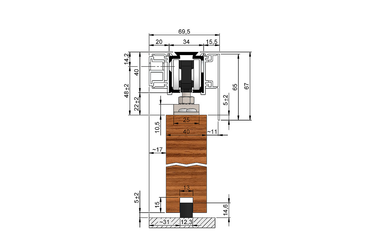 Drawing shows HELM MKM140H114
