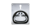 KWS Flush handle 5160 in finish 31 (aluminium, KWS 1 silver anodised) with 60 mm PZ keyway