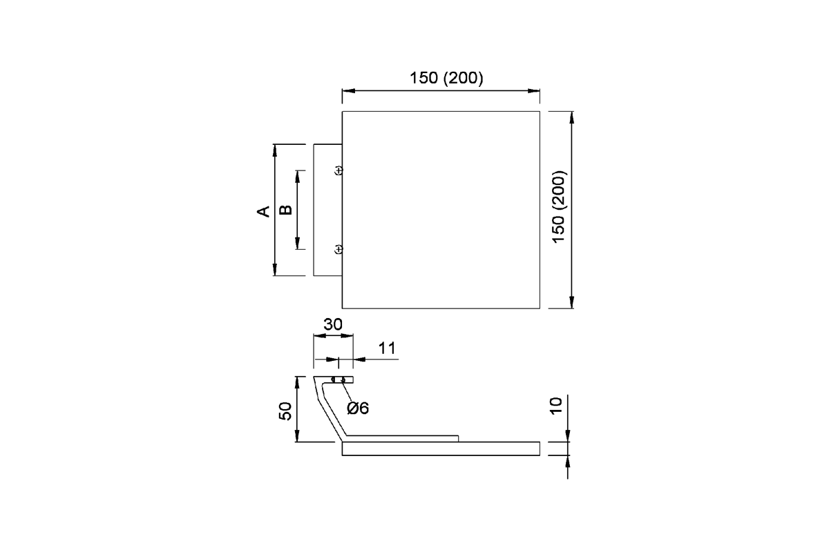 KWS Door handle 8203 in finish 22 (aluminium, KWS 1 silver anodised)