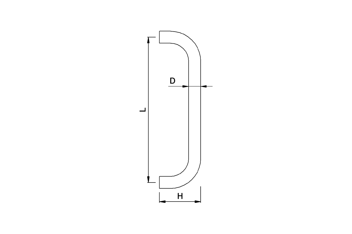 Product drawing KWS Door handle 8748 / 8758 / 8768 / 8797 / 8778