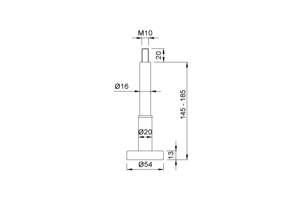 Product drawing KWS Partition support 4290