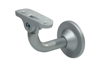 KWS Handrail support 4511 in finish 02 (steel, silver stove-enamelled) with 25 mm radius