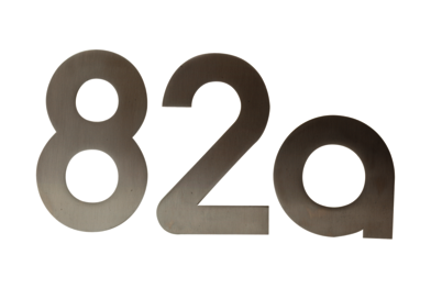KWS House numbers 3818, 3812 and 381a in finish 82 (stainless steel, matte)