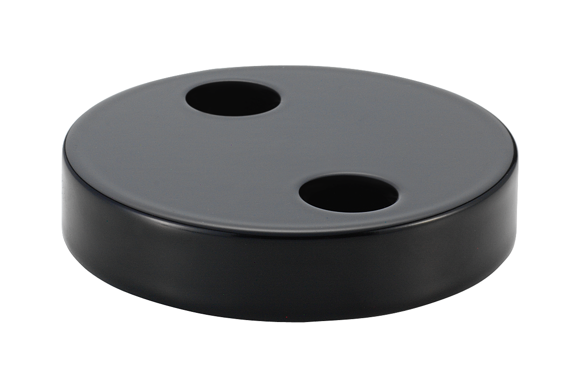 KWS Shim 1615 for door holder/door buffer in finish 73 (aluminium, black matte powder-coated)