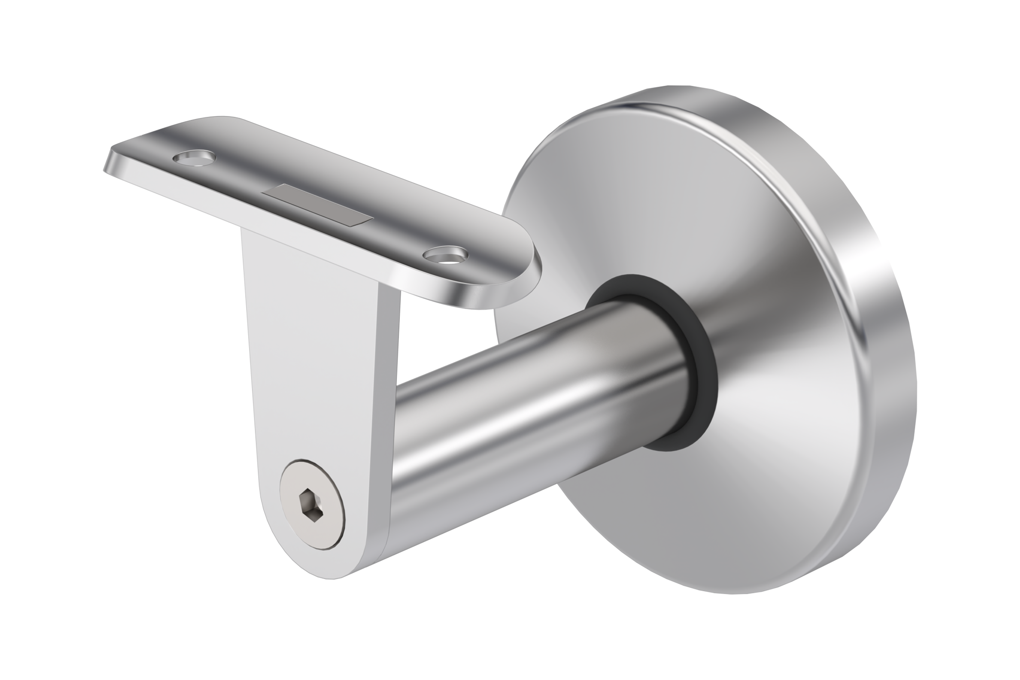 KWS Handrail support 4578 in finish 82 (stainless steel, matte) with 20 mm radius