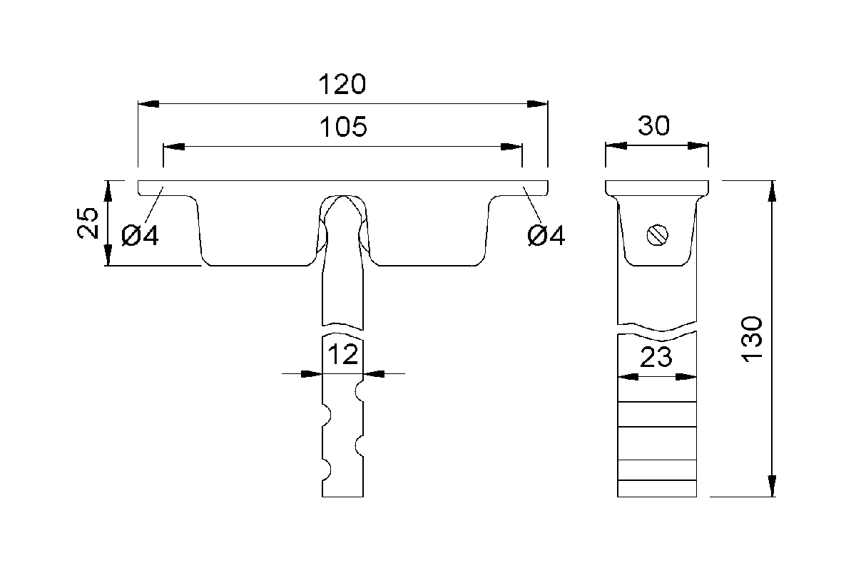 Product drawing KWS Door holder 1056