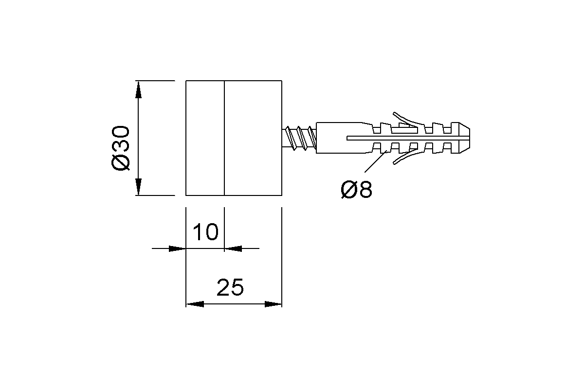 Product drawing KWS Door buffer 2008