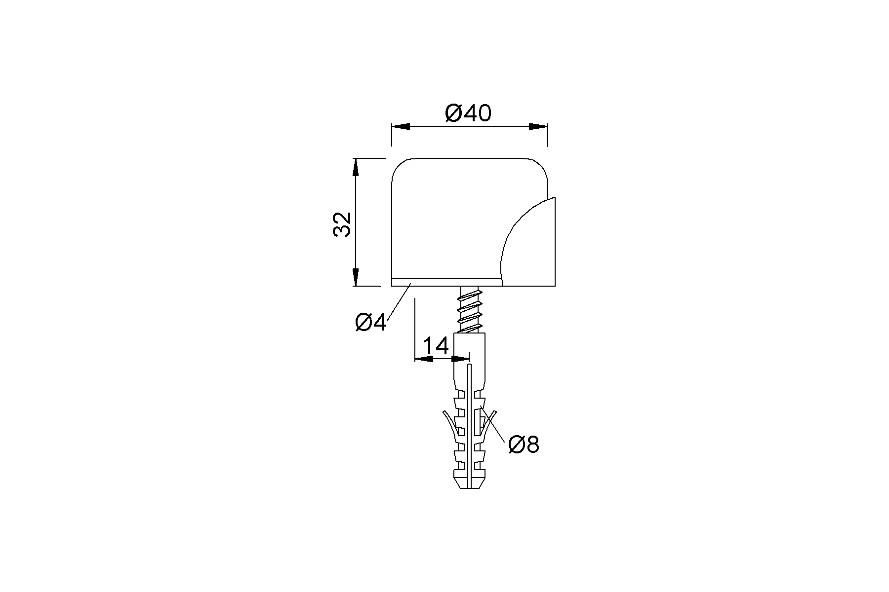 Product drawing KWS Door buffer 2015