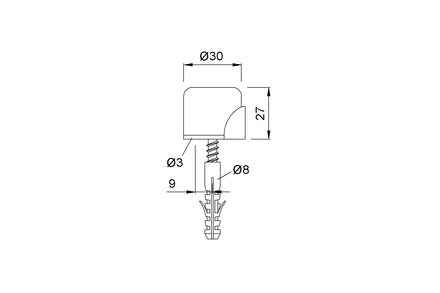 Product drawing KWS Door buffer 2016