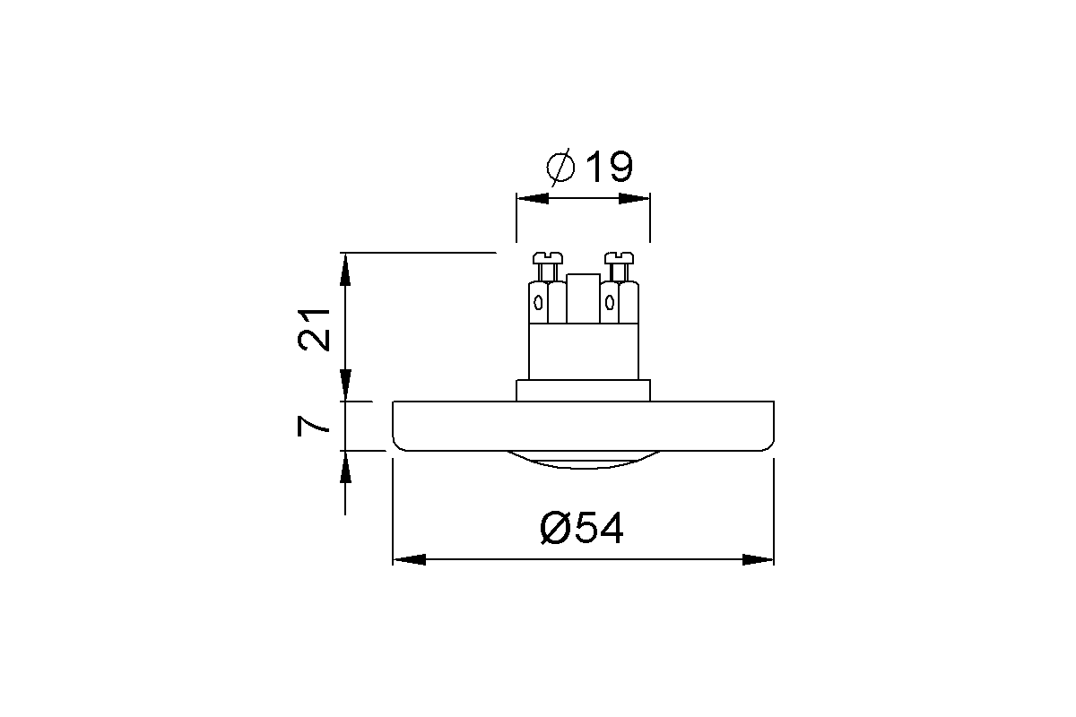 Product drawing KWS Bell button 3950