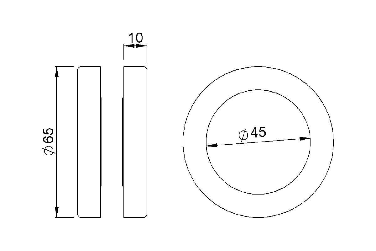 Product drawing KWS Flush pull set 5253