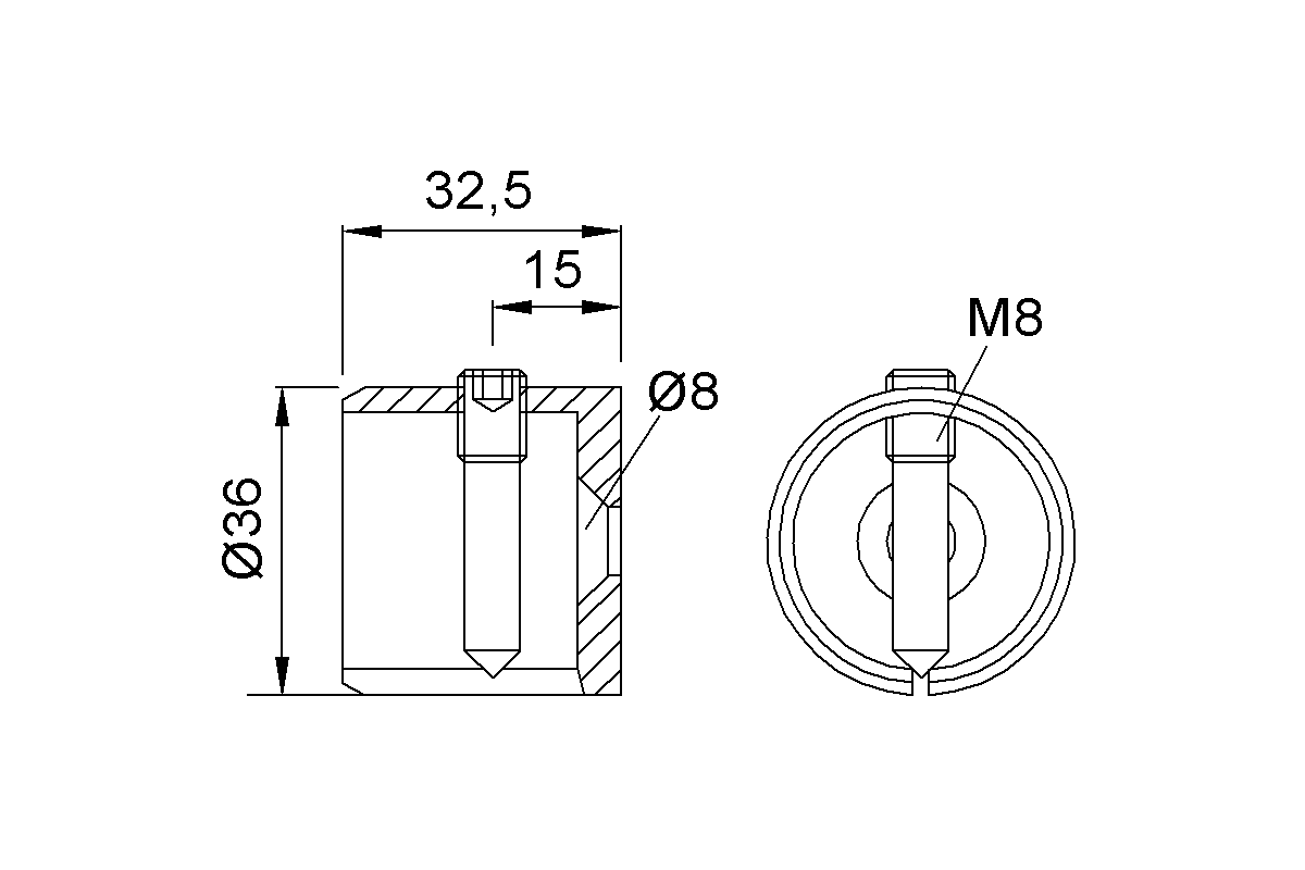 Product drawing KWS Coupling joint 7020