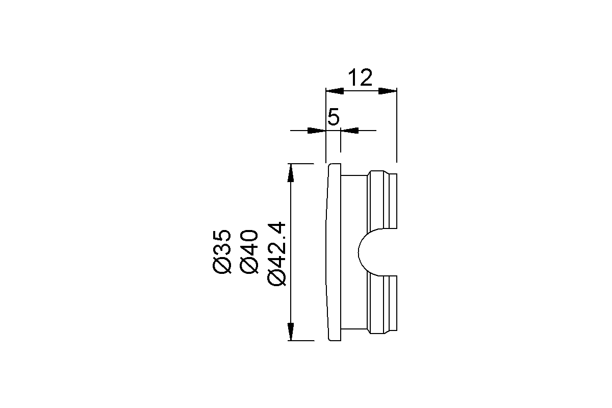 Product drawing KWS End cap 7207 / 7208 / 7209