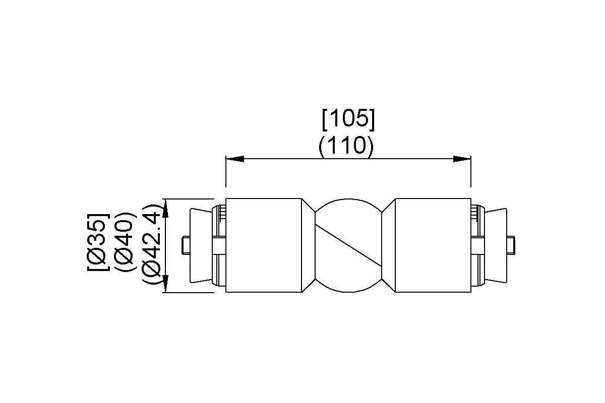 Produktzeichnung KWS Kugelgelenk 7572 / 7573 / 7574