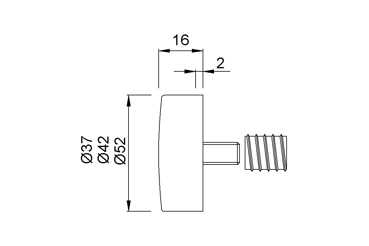 Product drawing KWS End cap 7H07 / 7H08 / 7H09