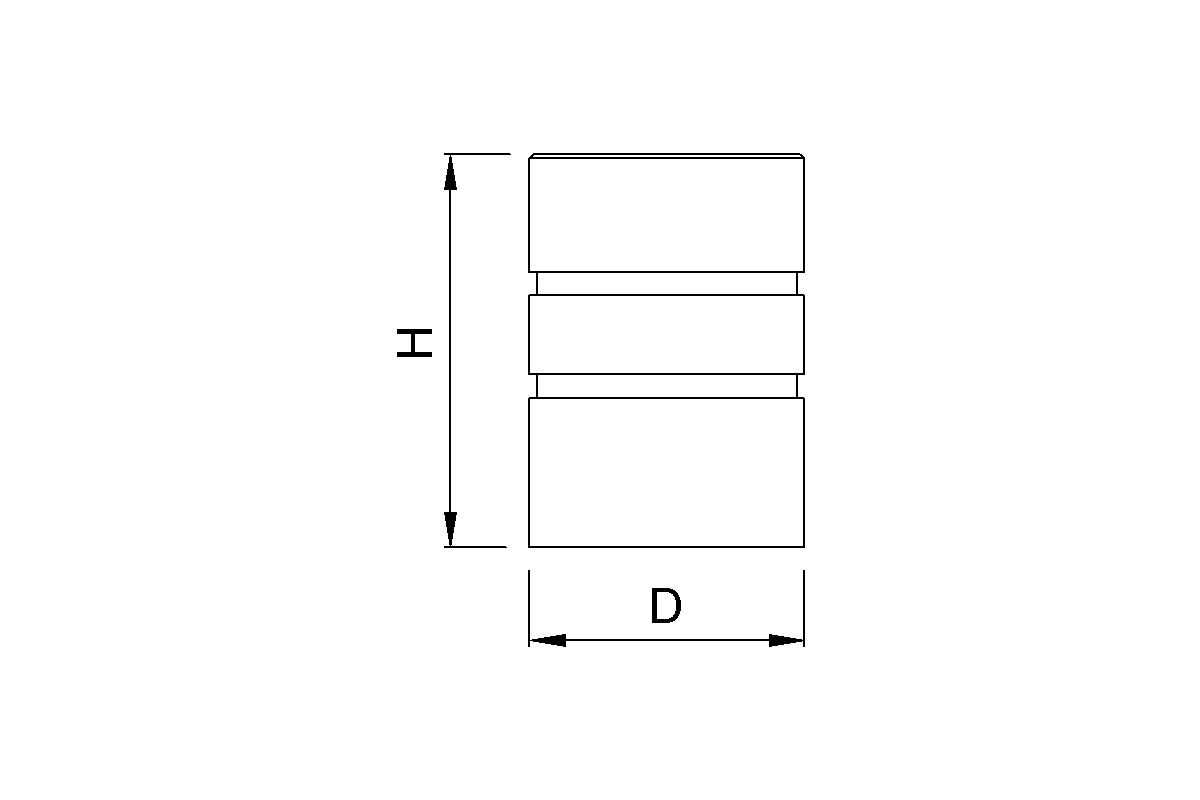 Product drawing KWS Decorative end cap 8890 / 8891 / 8892