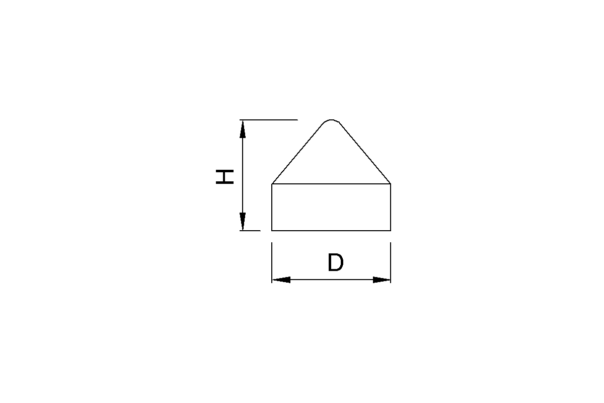 Product drawing KWS Decorative end cap 8800 / 8801 / 8802